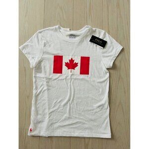 Polo Ralph Lauren Canada Leaf Flag White Tee